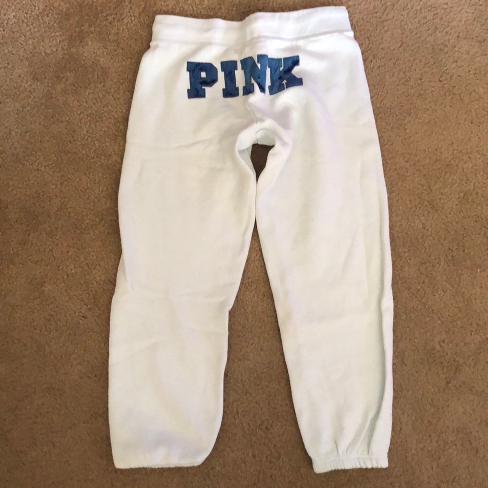 VS Pink baby blue Capri sweats